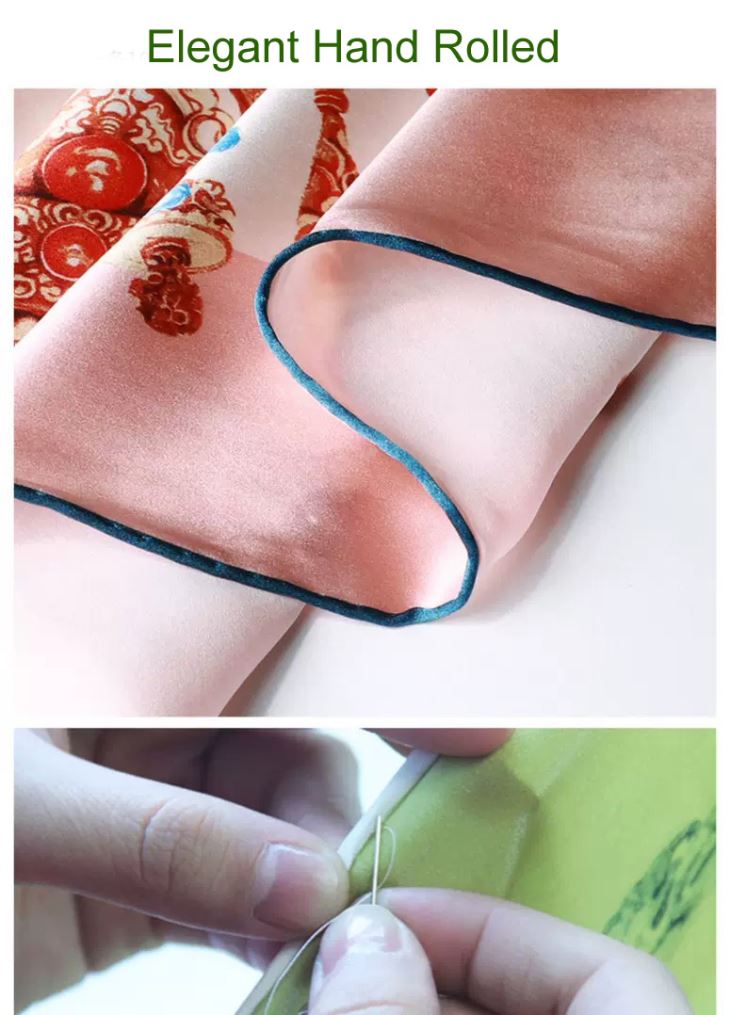 China Custom Lady Silk Scarf Supplier