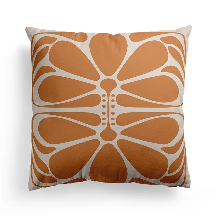 Cás pillow Cás pillow Baile Priontála Floral Oráiste Nordach Nua