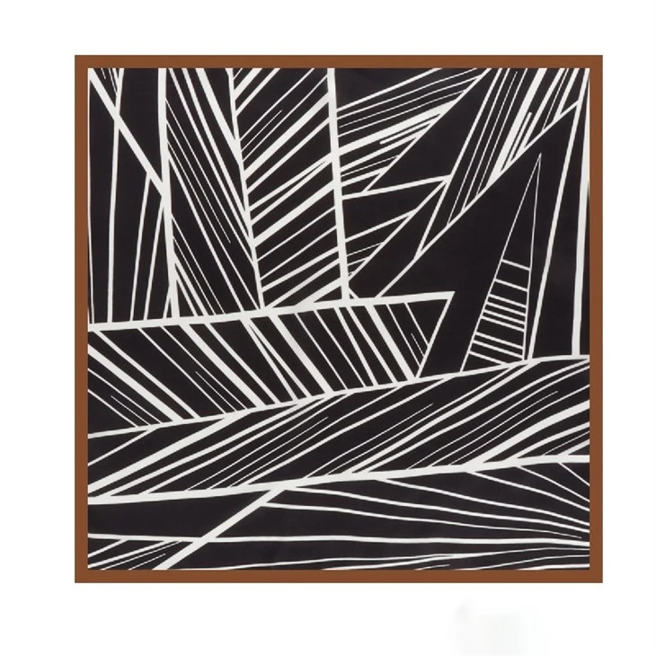 Women Fashion Printed Pattern 90cm Elegant Square Satin Silk Scarves